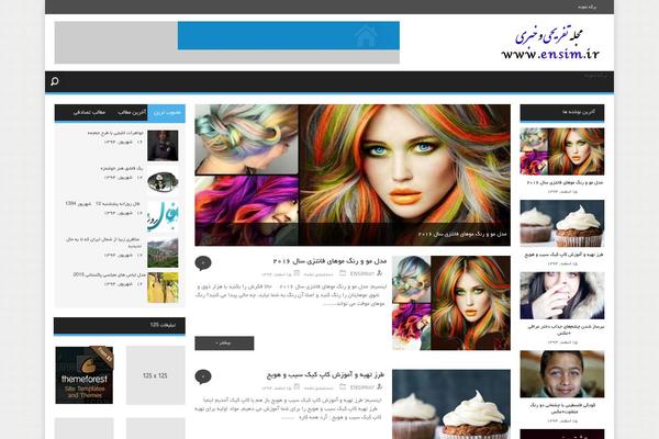 Magazine theme site design template sample