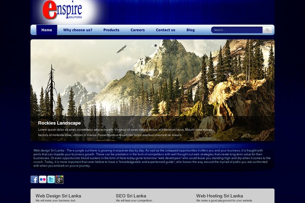 Enspire theme site design template sample