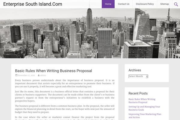 Radiate theme site design template sample