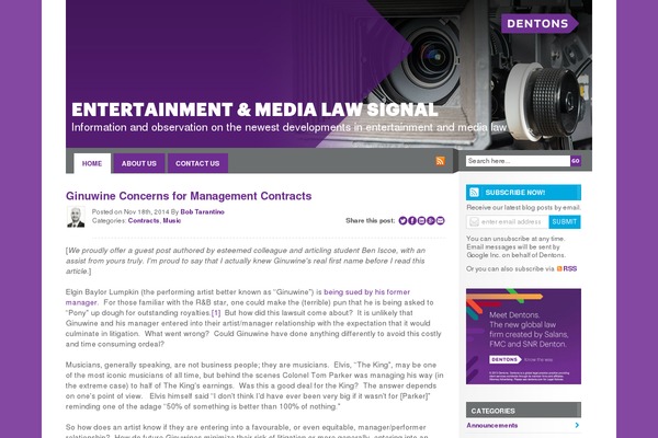 entertainmentmedialawsignal.com site used Dentons-theme