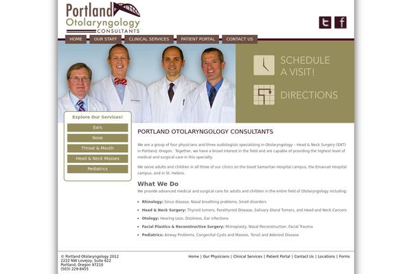 entportland.com site used Ent
