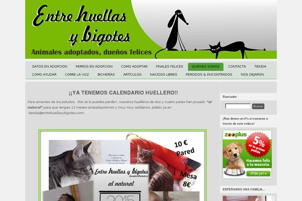 entrehuellasybigotes.com site used Parallaxis