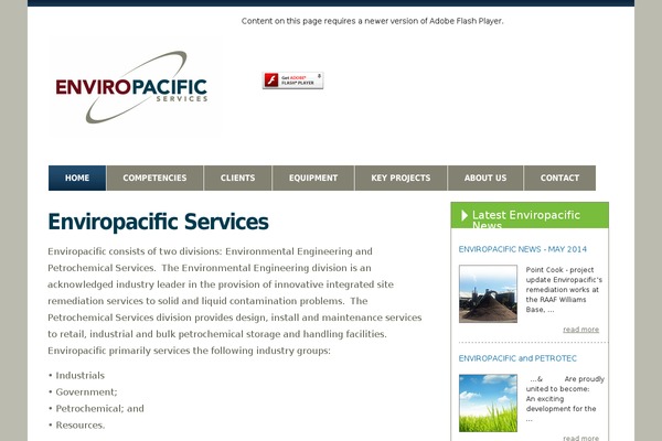 Enviro theme site design template sample