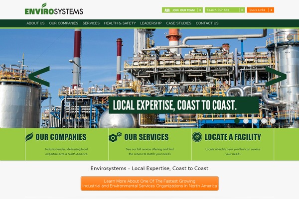 envirosystems theme websites examples