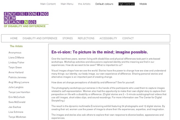 envisioningnewmeanings.ca site used Badeyes