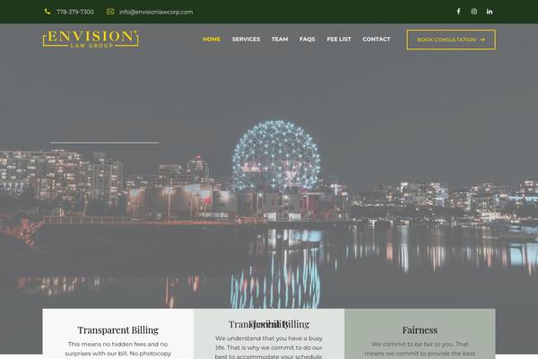 Site using Themestek-attorco-extras plugin