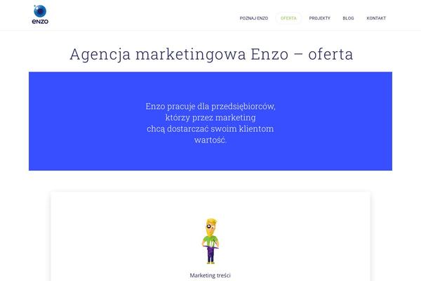 Enzo theme site design template sample