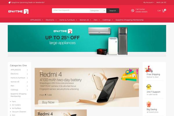 MegaShop theme site design template sample