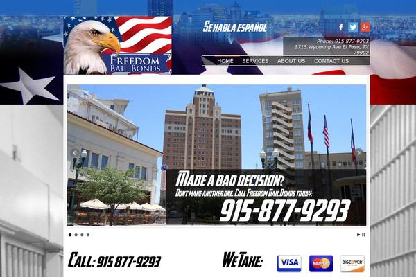 Freedom theme site design template sample