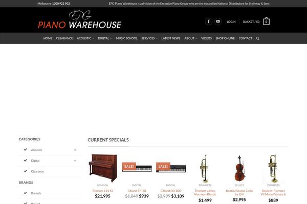 Piano theme site design template sample