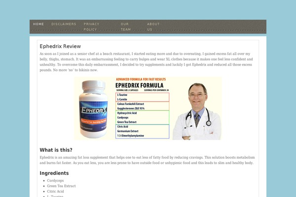 ephedrixfacts.com site used Fabric