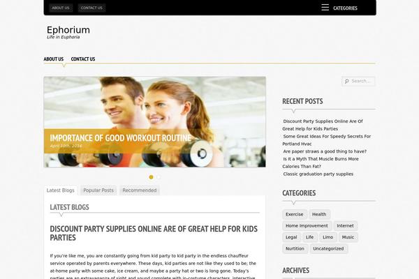 Supernova theme site design template sample