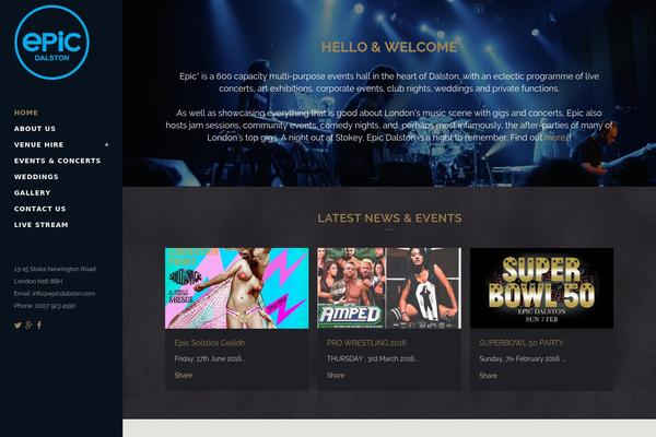 EPIC theme site design template sample