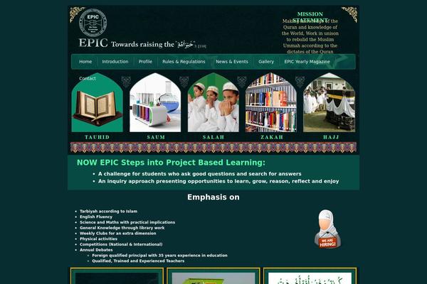 EPIC theme site design template sample