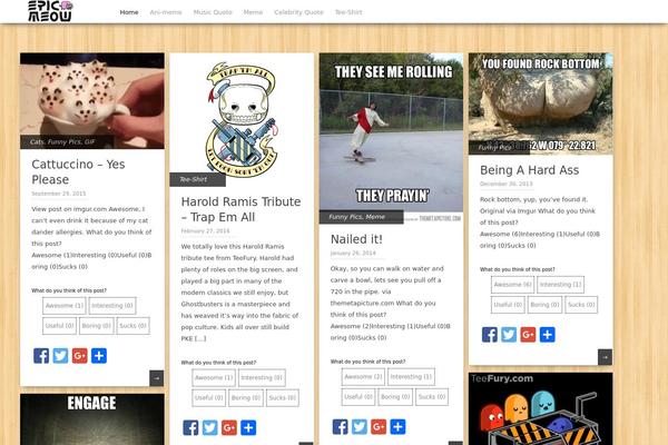 Pinbin theme site design template sample