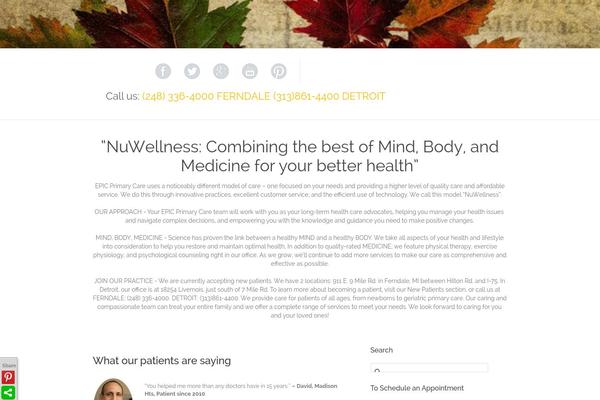 Paeon theme site design template sample