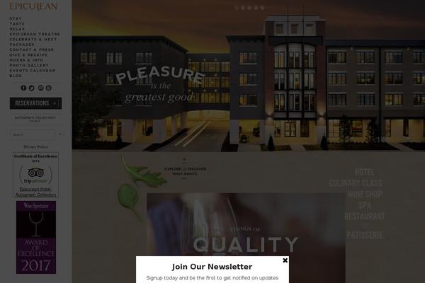 epicurean theme websites examples