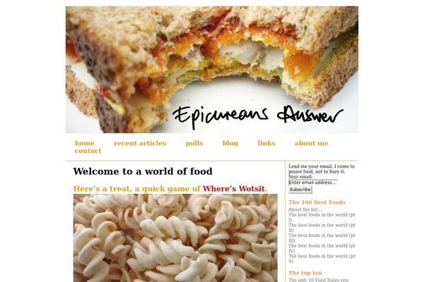 epicureansanswer.com site used Epicurean