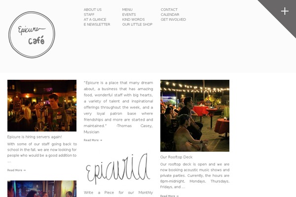 epicurecafe.org site used WP Brick + Mason