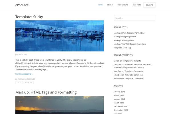 epool.net site used Adeline