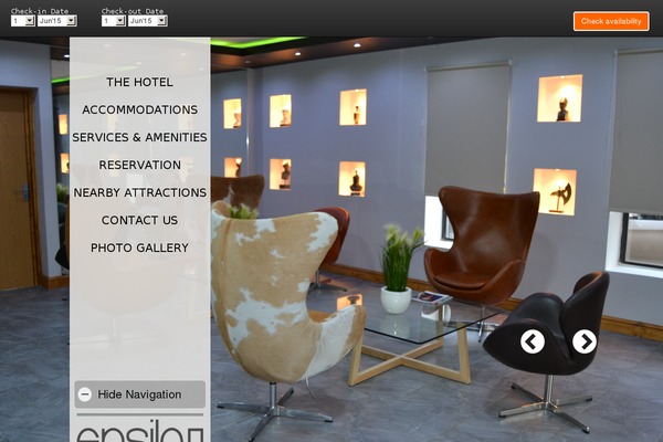 Hotel theme site design template sample