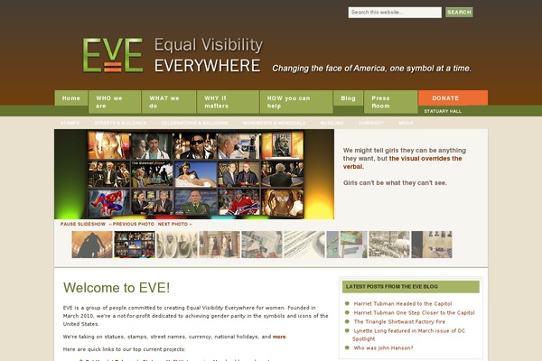 Eve theme site design template sample