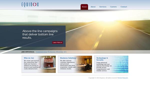 Equinox theme site design template sample