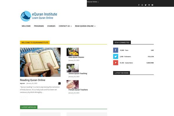 equraninstitute.com site used Newspaper