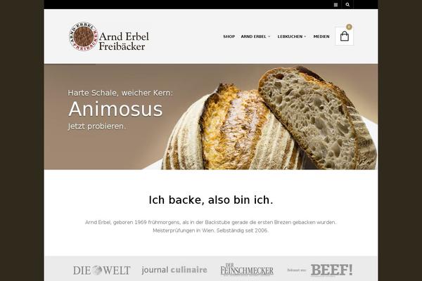 The Retailer Child theme site design template sample