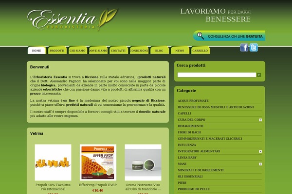 erboristeriaessentia.it site used Essentia