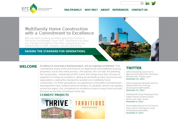 Erc theme site design template sample