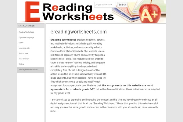 ereadingworksheets.com site used Comet