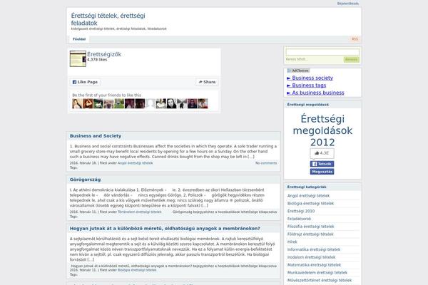 Blocks theme site design template sample