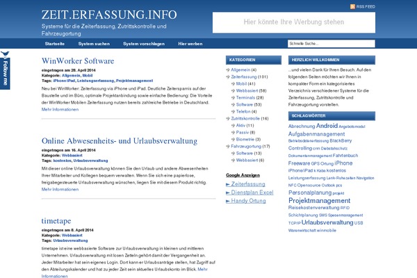 erfassung.info site used Revolution Code Blue