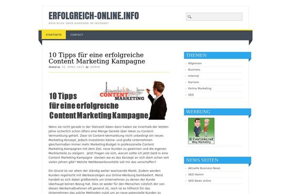 Living Journal theme site design template sample