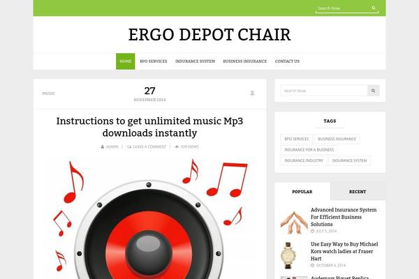 UBlog theme site design template sample