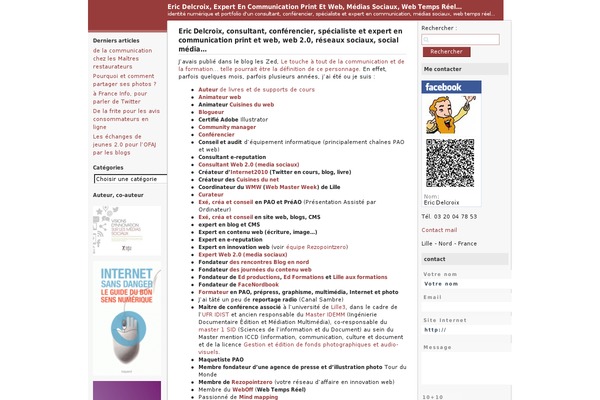 eric-delcroix.com site used Facebook