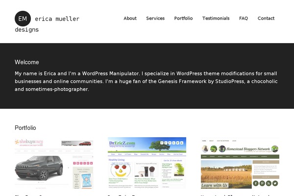 Modern Portfolio theme site design template sample
