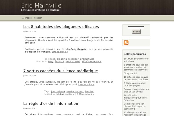 ericmainville.com site used Neutralis