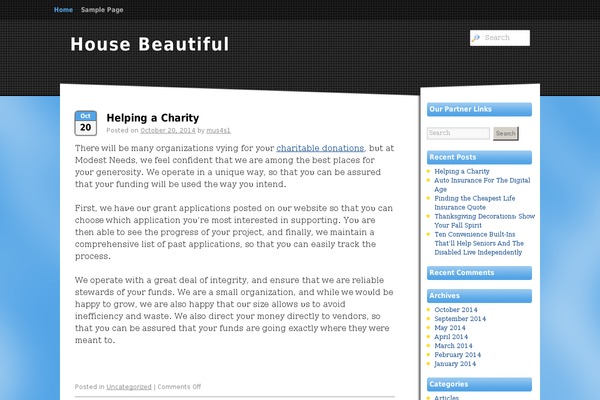 Sonar theme site design template sample
