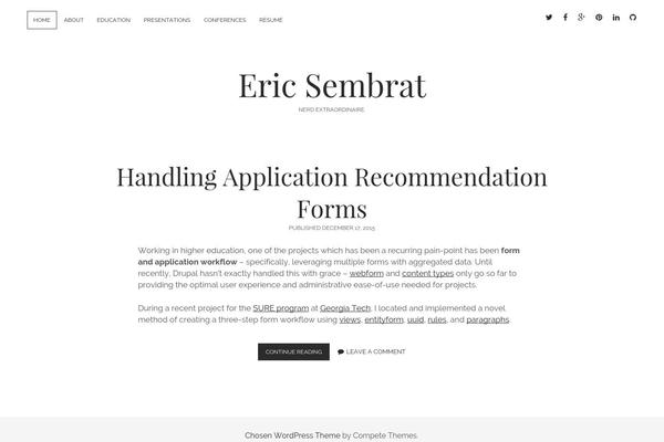 Chosen theme site design template sample