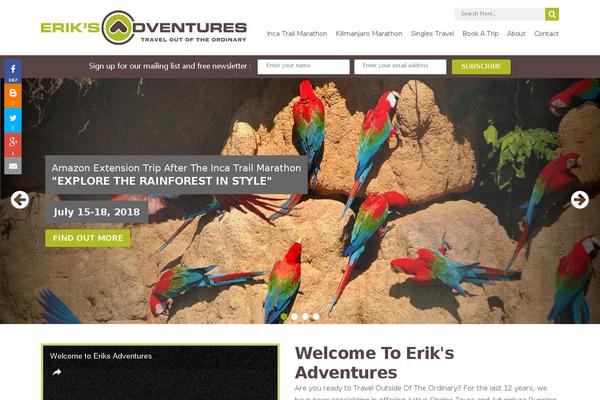 eriksadventures.com site used Eriks