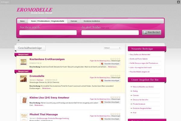 Vantage theme site design template sample