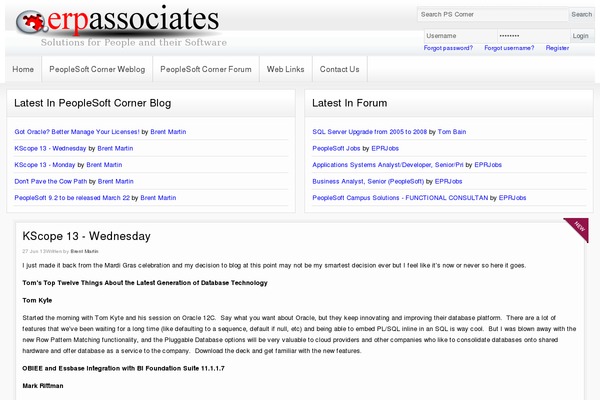 erpassociates.com site used Twenty Nineteen