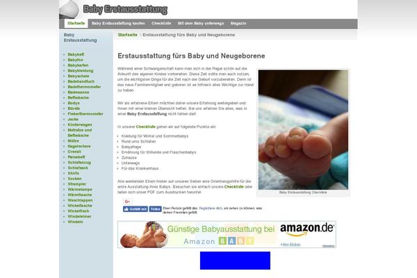 Baby theme site design template sample