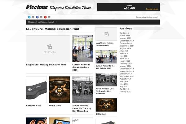 Piccione theme site design template sample