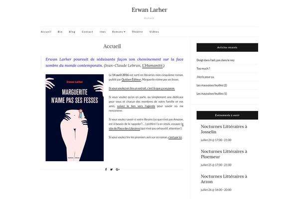 Hannari theme site design template sample