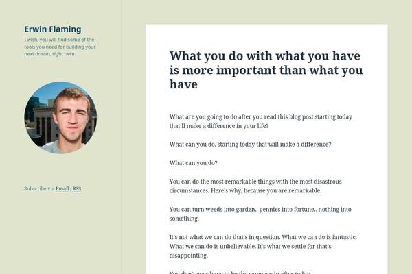 Twenty Fifteen theme site design template sample