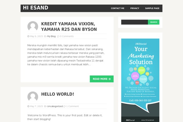MesoColumn theme site design template sample