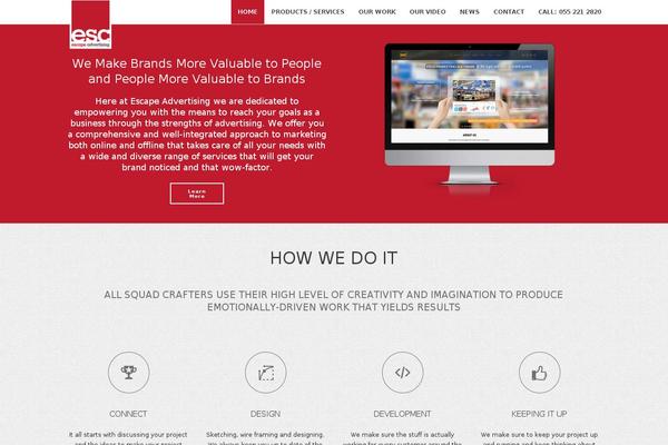 Esc theme site design template sample